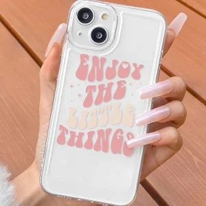 1 funda para teléfono con eslogan en inglés a color, compatible con iPhone