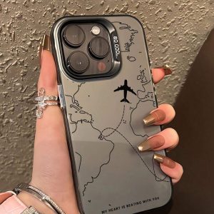 1 funda protectora antideslizante con estampado moderno, compatible con iPhone