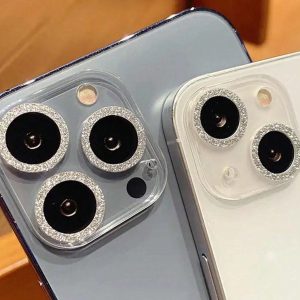 1 protector de cámara con purpurina para iPhone 12