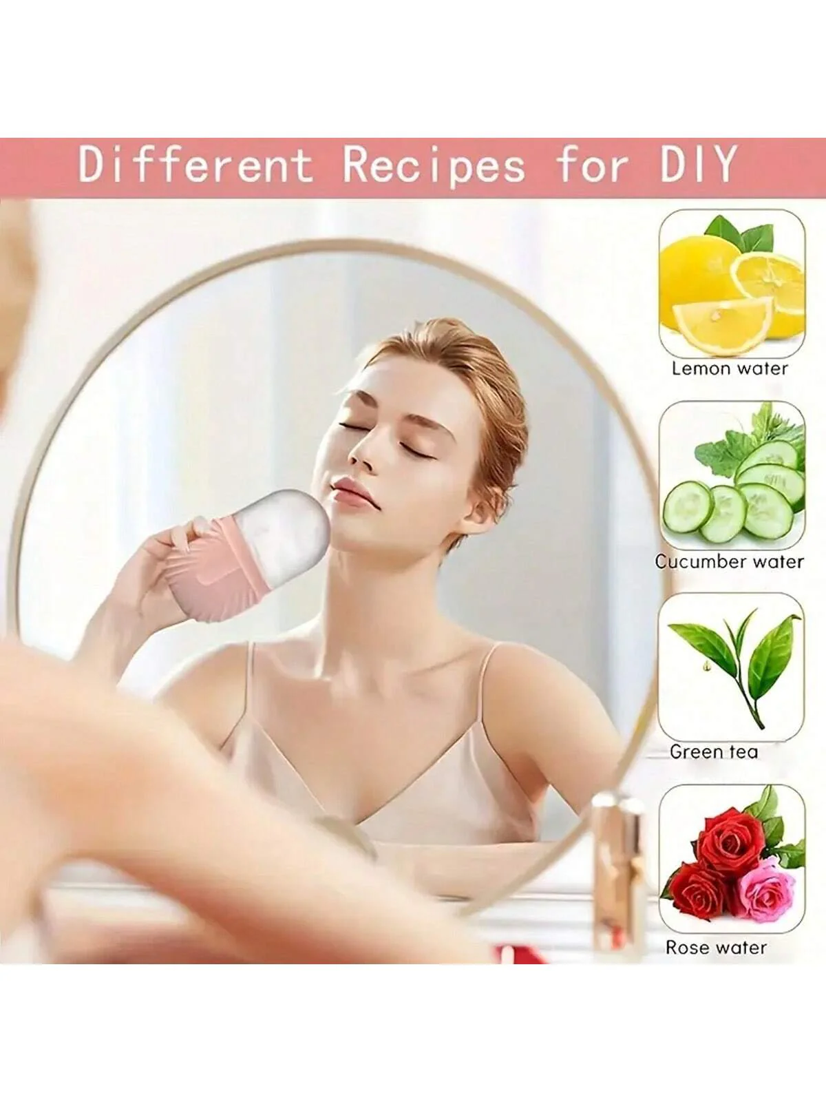 1 Rodillo facial de hielo reutilizable – Molde para masaje facial con hielo - Imagen 4