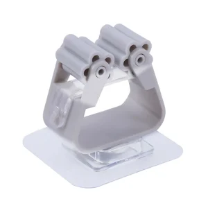 1 soportes de PVC para fregona y escoba, sin perforaciones, para baño.