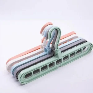 10 perchas plegables de almacenamiento para ropa,