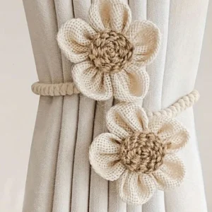 1/2 alzapaños para cortinas con diseño floral