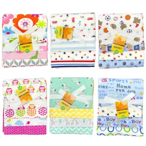 Set 4 Mantas algodón bebé