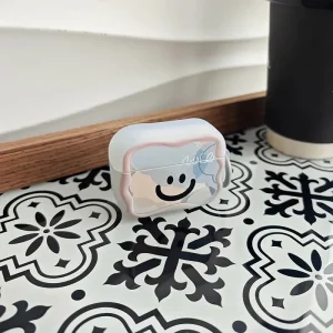 1pc Estuche para Auriculares Morandi Color Alegre Cara Colorida Lindo Dibujos Animados