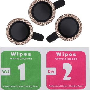 2 Anillo protector de lente de cámara trasera de cristal iphone 13