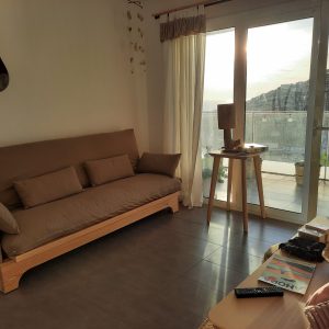 Sofa cama Nueva Linea Eco, con laterales altos y cojines