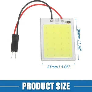 2PCS 24SMD DC12V Panel LED Coche RV Interior Luz de techo Lámpara de techo con cable