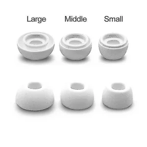 3 pares de almohadillas de silicona para auriculares suaves de repuesto para auriculares