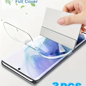 3 protectores de pantalla suaves de hidrogel de cobertura total compatibles con Samsung