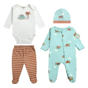 Ajuar Dino 4 Piezas Algodón