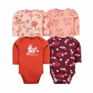 Set 4 Bodys Manga Larga Zorrito Rojo