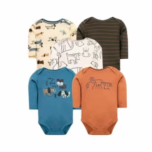 Set 5 Bodys Manga Larga Perrito