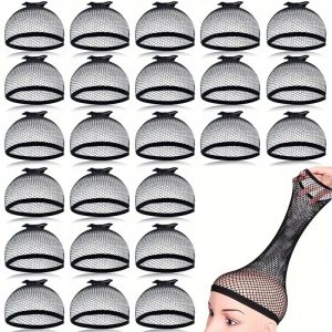 6 Gorro de Peluca Unisex con Diseño de Malla Transpirable