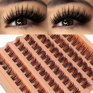 84 racimos pestañas falsas esbeltas 8 a 16mm