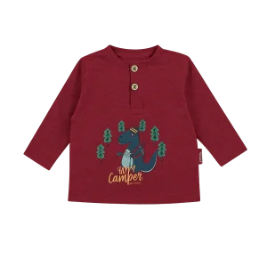 Polera Manga Larga Roja Algodón