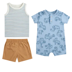 Conjunto Enterito 3 Piezas Bebe Camaleón