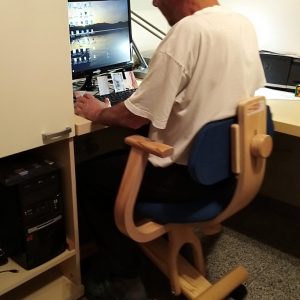 Silla Ergonómica Oficina Balancín/Ruedas y Apoyabrazos.