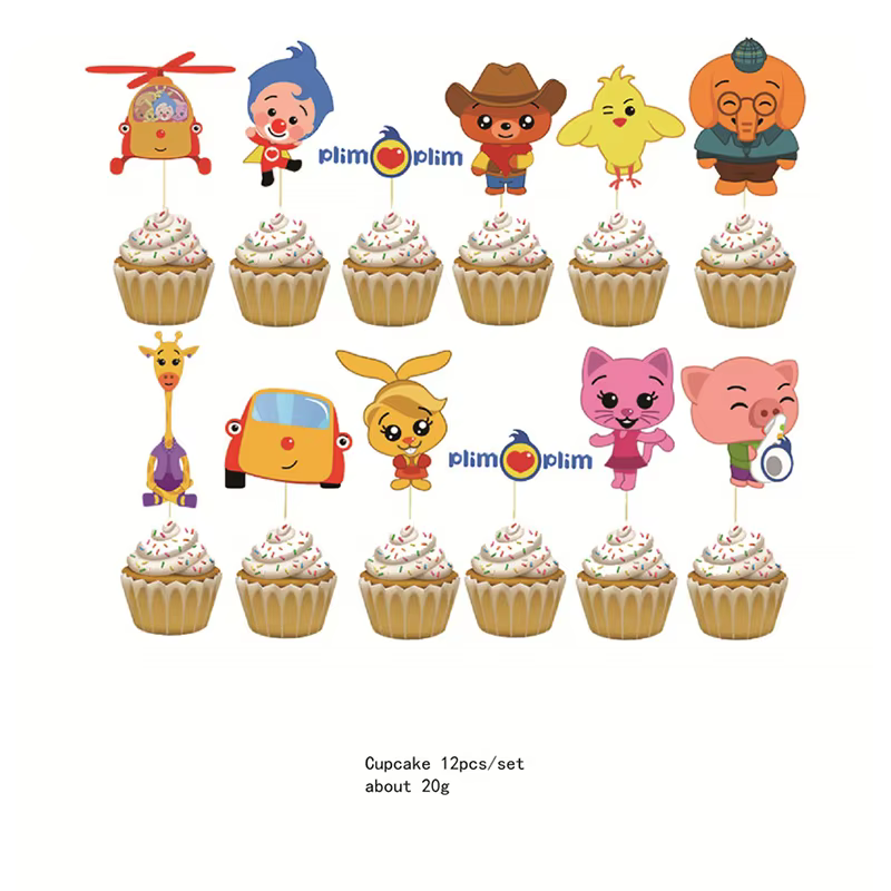 MINISO Decoración para tartas con espirales, banderines para tartas