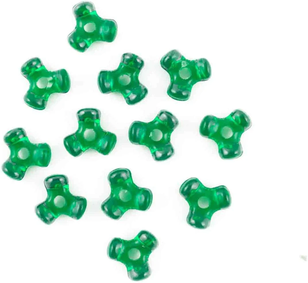 Acrílico Navidad Verde Tri Cuentas a Granel - Imagen 3