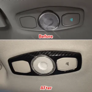 Ajuste de luz de lectura de Color de fibra de carbono para Ford Focus Kuga Escape
