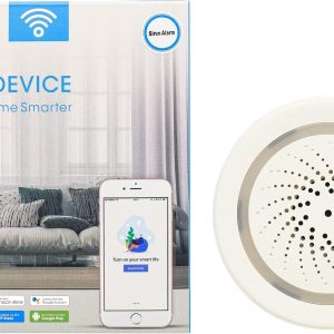 Alarma y timbre de puerta con sonido WiFi inteligente, compatible con las apps Smart Life y Tuya.