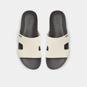 ALDO Sandalias de cuero repujado con recortes laterales, perfectas para mantenerte fresco