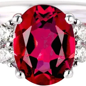 Anillo de compromiso de circonita con incrustaciones de turquesa para mujer