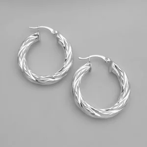 Aretes De Aro Redondos Trenzados