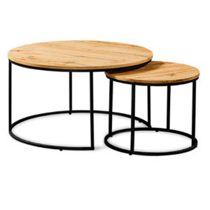 Importa Set Cafe – 2 Mesas de Centro – 80 y 50 cm – Muebles y Electrodomesticos Contreras