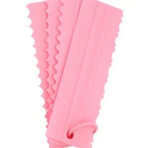 Boquilla para glaseado de tarta con lazo de plástico rosa (4 unidades)