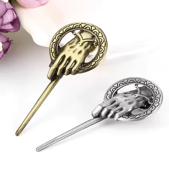 Broche de Metal de mano del rey, insignia de Pin de canción de hielo y fuego, joyería de película - Imagen 3