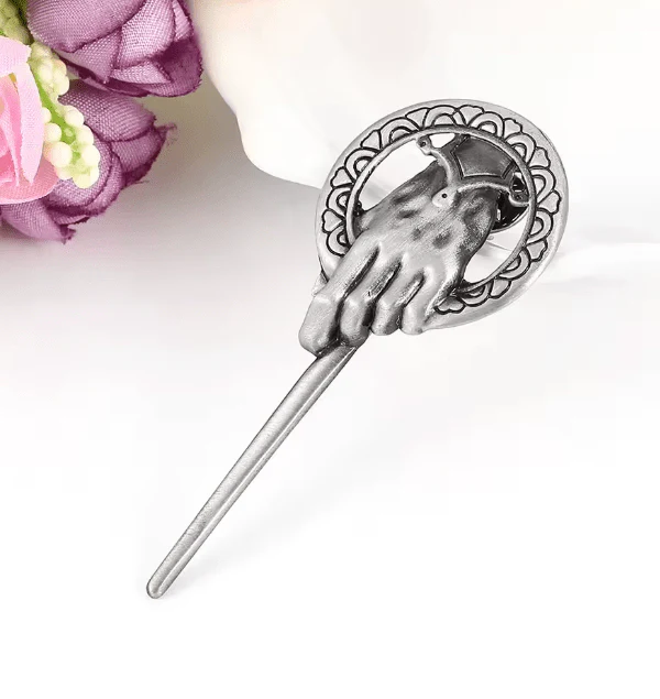 Broche de Metal de mano del rey, insignia de Pin de canción de hielo y fuego, joyería de película - Imagen 2