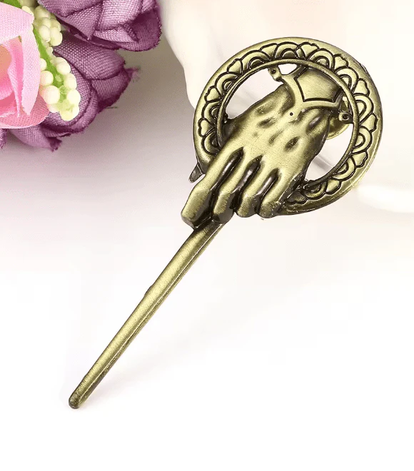 Broche de Metal de mano del rey, insignia de Pin de canción de hielo y fuego, joyería de película