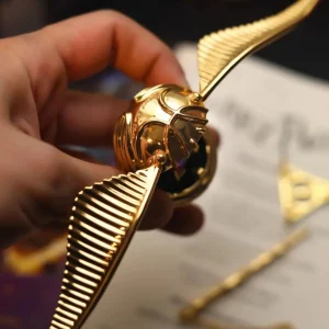 Caja de metal para guardar anillos de Snitch Dorada, ideal para mujeres