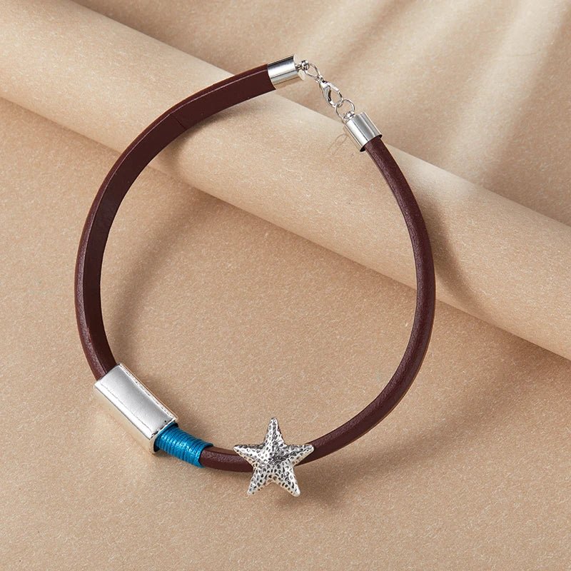 Collar con colgante de diseño de estrella de mar pequeña para mujer - Imagen 2