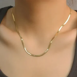 Collar de Cadena Hueso de Serpiente Extra Largo 50cm