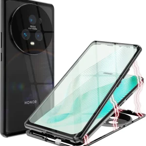 Cubierta trasera de vidrio templado para Honor Magic 5 Pro, parachoques de Metal, Protector de lente de cámara de Metal
