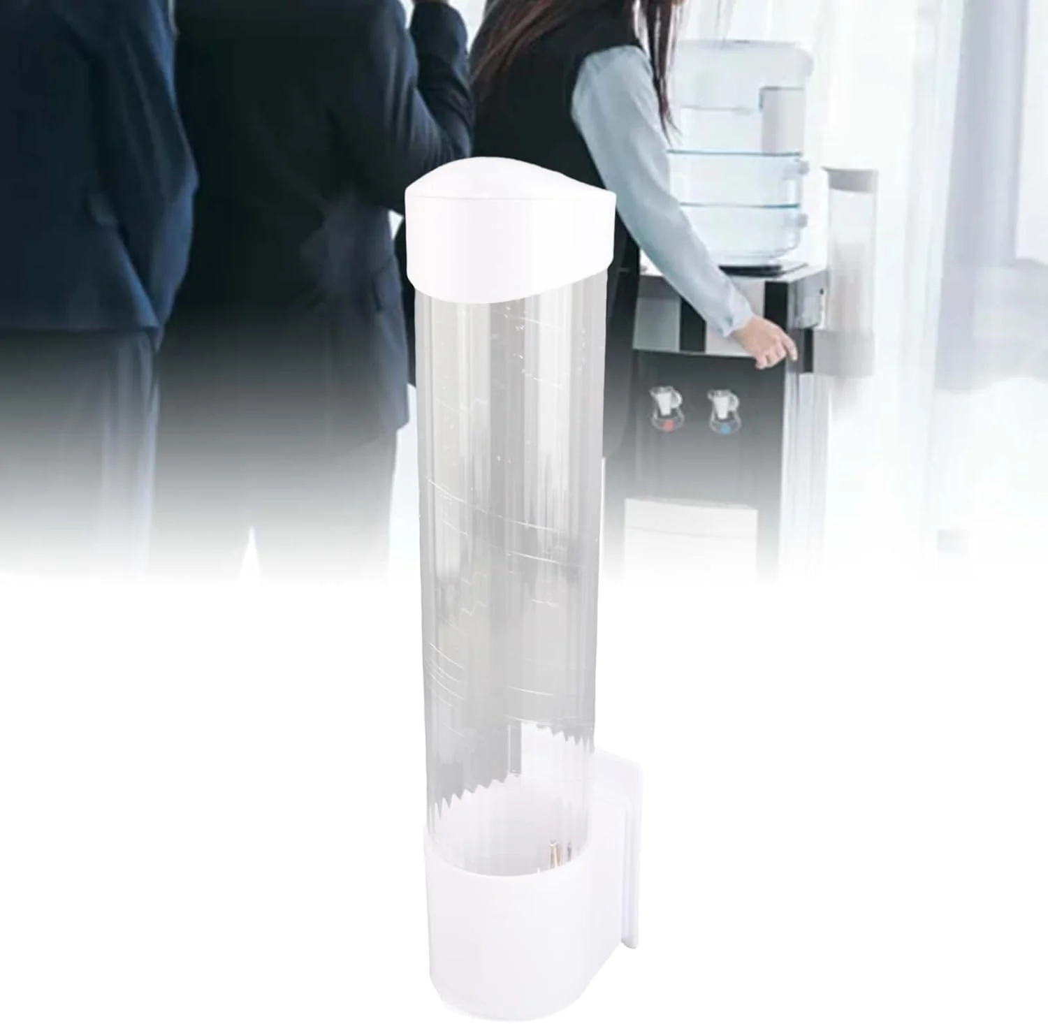 Dispensador de vasos de papel, organizador de plástico, práctico contenedor para cocina y oficina, plástico premium, 7,5 cm, 50 vasos - Imagen 3