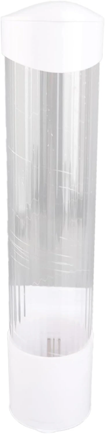 Dispensador de vasos de papel, organizador de plástico, práctico contenedor para cocina y oficina, plástico premium, 7,5 cm, 50 vasos