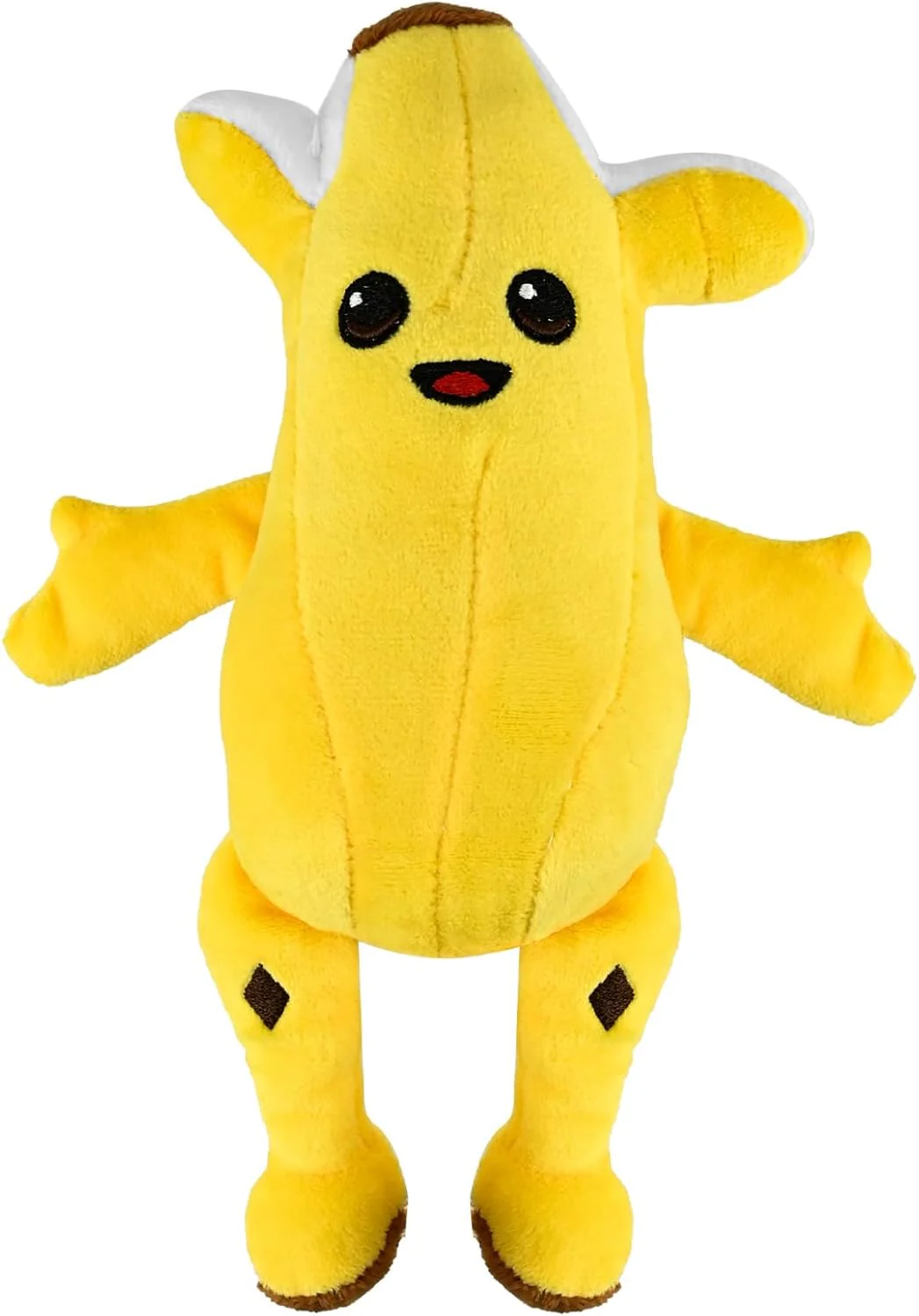 Divertido animal de peluche de plátano humano pelado para niños y fanáticos, color amarillo - Imagen 2