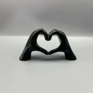 Elegante arte de resina con forma de corazón dorado (1 pieza) | Decoración romántica