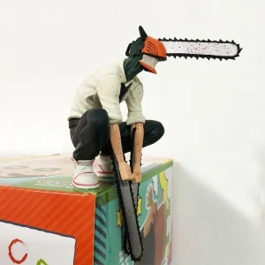 Figura de Denji de Xinchangda, figura en cuclillas con prensa de fideos de burbujas