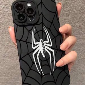 Funda de teléfono con pintura de araña de Halloween, anti-caída y engrosada