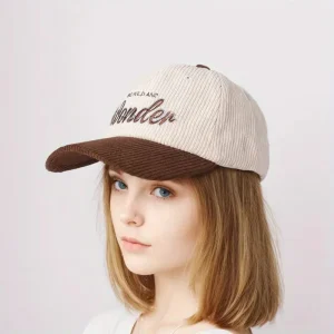 Gorra de Béisbol Ajustable de Pana con Diseño Bordado "MENTE Y Materia"