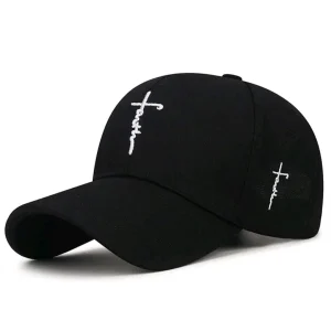 Gorra de béisbol unisex con bordado cruzado,