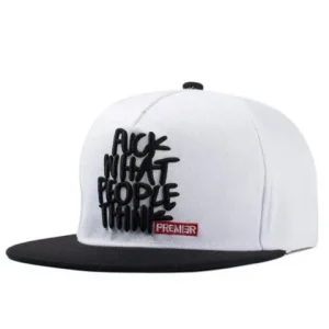 Gorra de hip hop bordada con letras para hombre, ajustable
