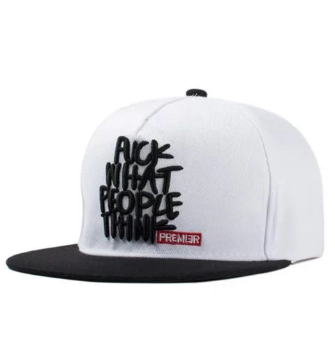 Gorra de hip hop bordada con letras para hombre, ajustable