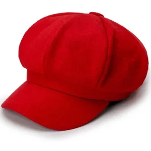 Gorra de vendedor de periódicos de color liso, moderna y elegante