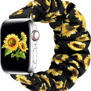 Greatfine Correa elástica para reloj Apple Watch Scrunchie de 38mm 40mm 41mm